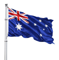 Fototapeta premium PNG Australian flag waving in sky.