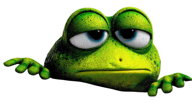 Bored Frog: A bored frog looks towards the viewer.