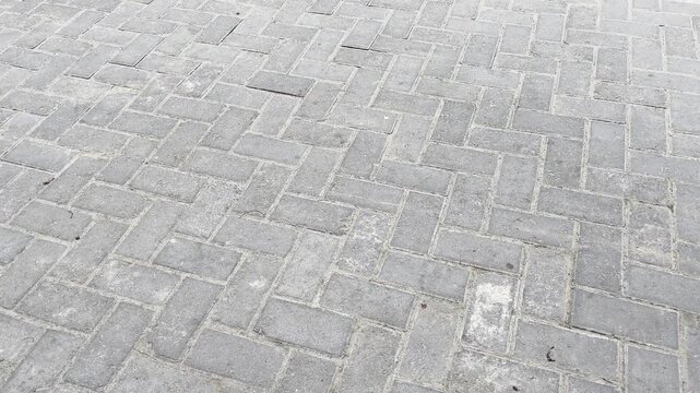 Gray Paving Block Road Texture Background
