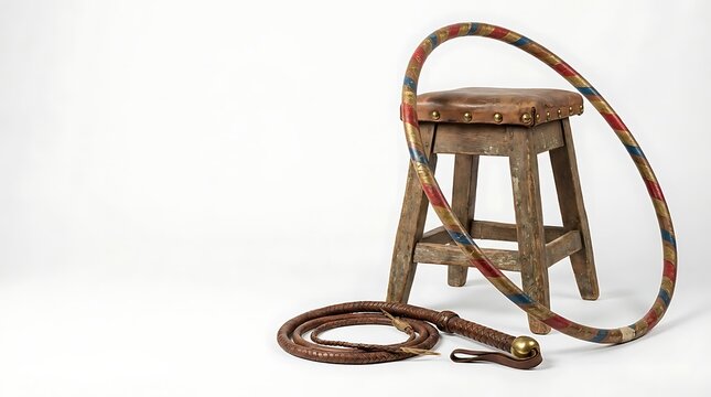 Circus: Stool, Hoop and Coiled Whip