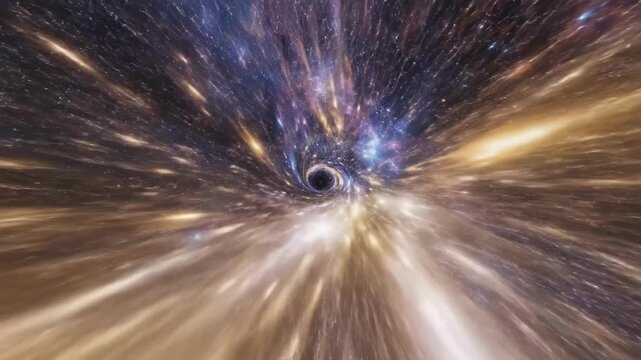 A mesmerizing visual representation of a black hole in space, evoking a sense of mystery and wonder.