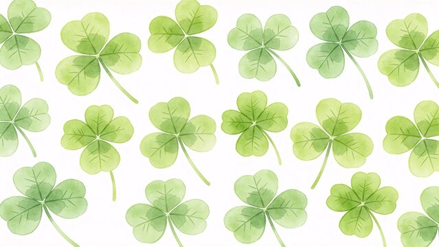 Green clover leaf pattern
