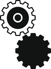 Obraz premium Interlocking gears illustrating collaboration, system settings, and mechanical process operation