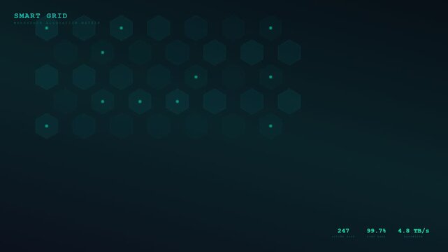 A sleek digital interface visualizes the evolution of future workspace concepts, showcasing dynamic data flow within an intelligent smart grid allocation matrix.