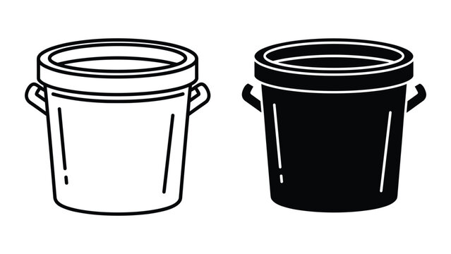 Bucket Contrast Vector Duo Commercial Graphic