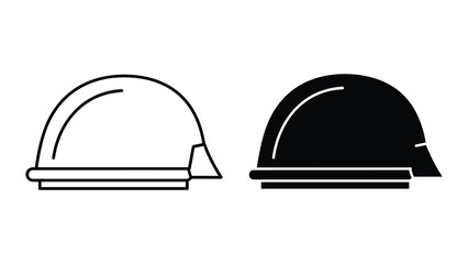 Fototapeta premium Hard Hat Safety Icons Construction Protection
