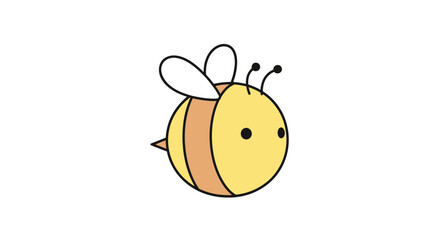 Obraz premium Cute Cartoon Honey Bee Insect.