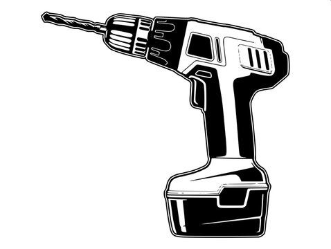 &ldquo;Industrial tool icon pack featuring handheld electric devices, high-contrast black silhouettes, consistent design.&rdquo;