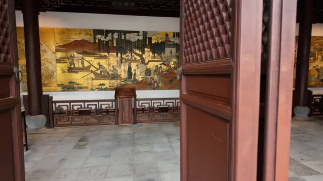 Cultural relics exhibited in the Qianwang Temple in Hangzhou