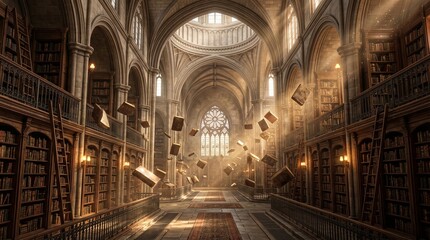 Obraz premium Mystic Library