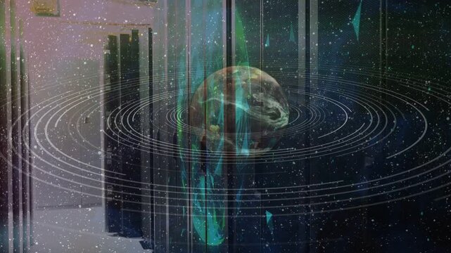 Holo projection starting, planet forming, nebula streaming, rings shimmering, enhancing corridor