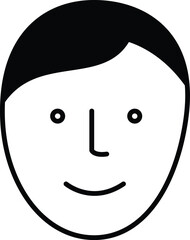 Art & Illustration, Minimalist human face and user profile portrait icon © Munib
