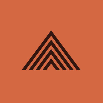 Geometric Abstract Mountain Peak Symbol.