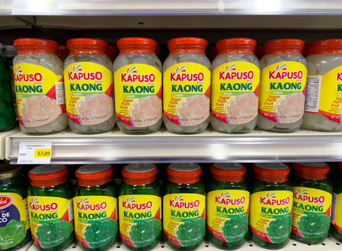 Kapuso Kaong Sugar Palm Fruit Jar Display Filipino Dessert Grocery Shelf