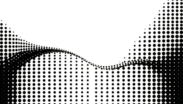 Abstract halftone wave pattern