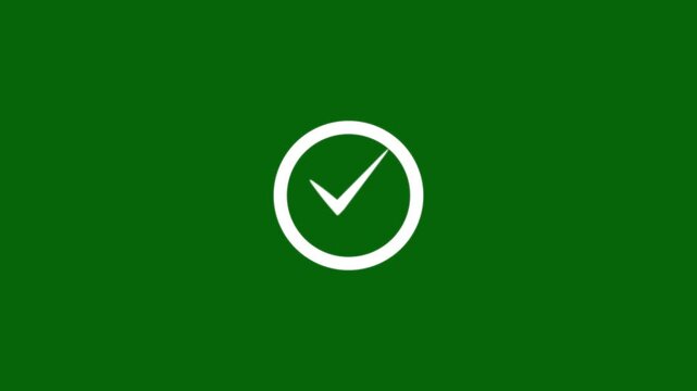4k Tick mark approval symbol animation, Check mark symbol, approved tick mark icon, check mark sign, verify complete sign, approved, select tick, success , approved video animation