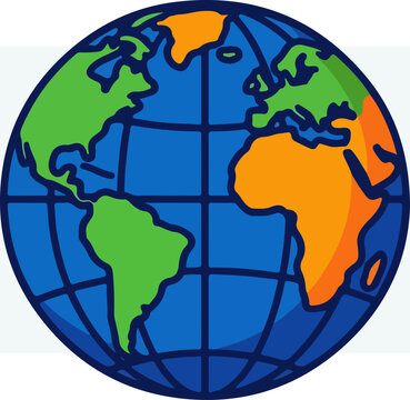 Globe Earth Planet World Map.