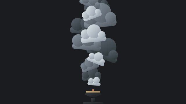 Abstract Cloud Icon Set Bundle and Weather Symbol Collection