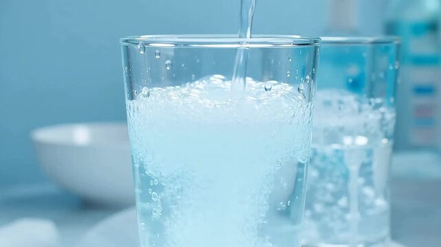 Water Being Poured Into Glass