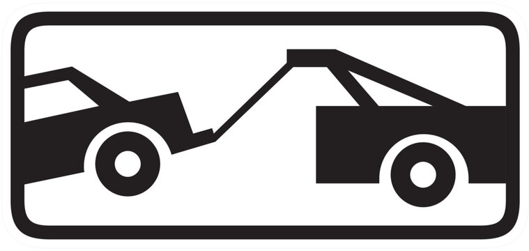 TOW-AWAY ZONE FOR PARKING VIOLATIONS, Road signs, Public Information Signs, Tow Away Zone (symbol) (plaque)