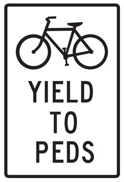  yield to peds icon