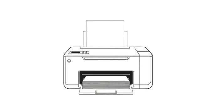Printer with open paper tray front.