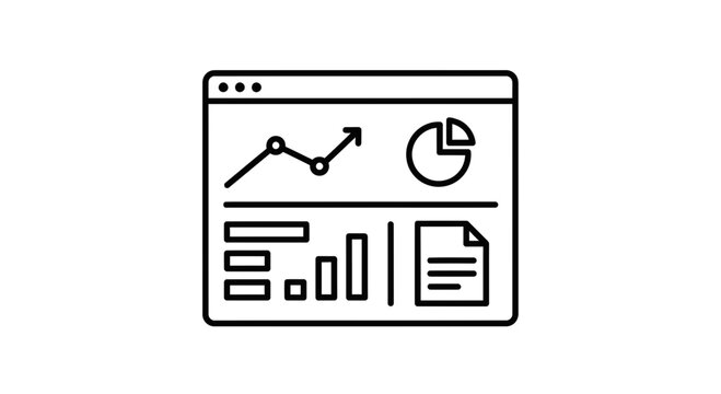 Data analysis dashboard with charts, graphs, and reports, business analytics concept