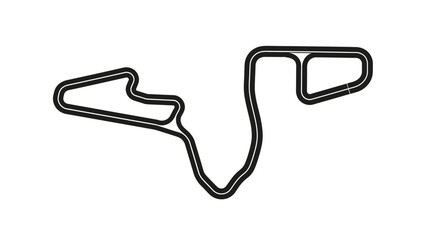 Aerial View of a Racing Circuit Track, Motorsport Competition Layout © Diplomat