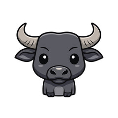 Fototapeta premium bull buffalo on white background