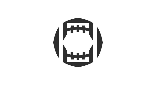 Abstract American Football Symbol Icon Graphic.