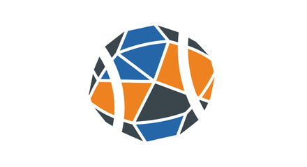 Obraz premium Abstract Geometric Sphere Network Connection Concept.