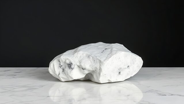 ouzo. A polished marble tabletop with a rough marble rock, contrasting textures under studio lighting. travel magazines, destination branding, designed for outdoor magazines and nature guides.