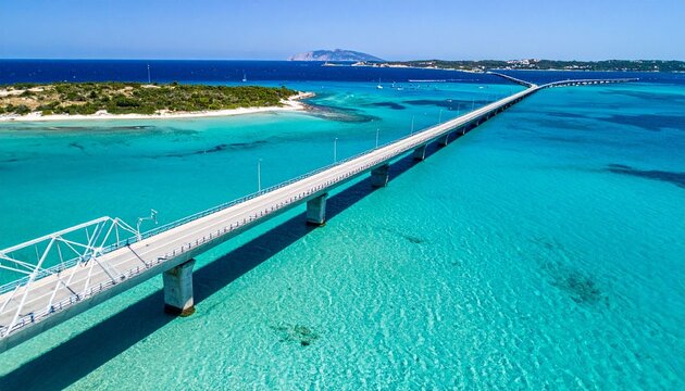 Bridge over turquoise water