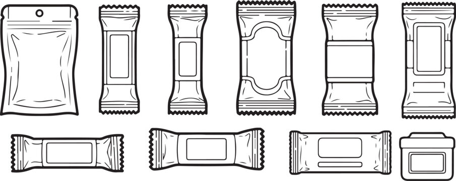 Illustrations of various door designs including traditional and modern styles Vector