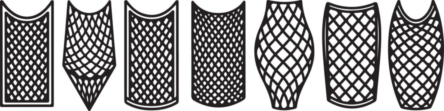 Patterned diamond-shaped fabric swatches with geometric designs Vector