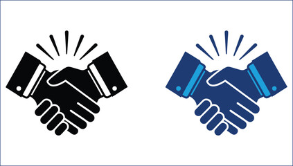 Obraz premium Handshake symbol design for business agreement, partnership and trust concept. Symbolizing cooperation, unity and mutual respect
