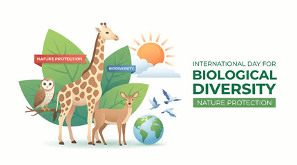 Fototapeta premium International Day for Biological Diversity, nature protection concept