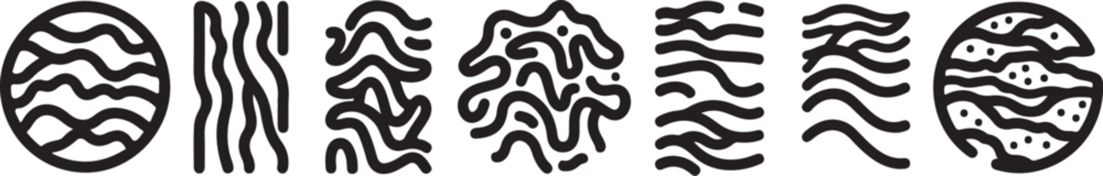 Traditional hand-drawn symbols on a light background Vector