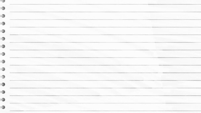 Monochrome Lined Spiral Notebook Paper Background Animation