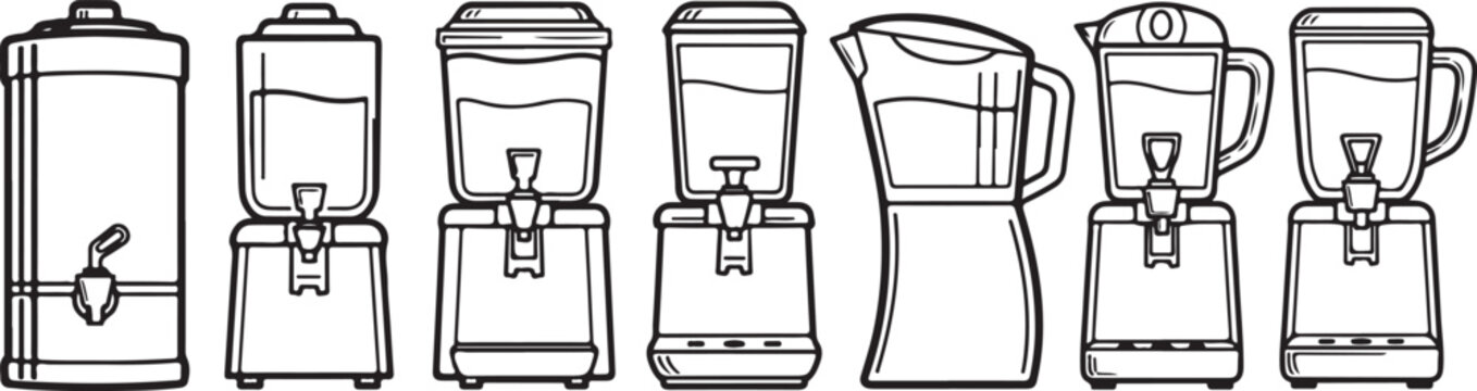 Step-by-step illustration of a person opening and closing a fridge door Vector