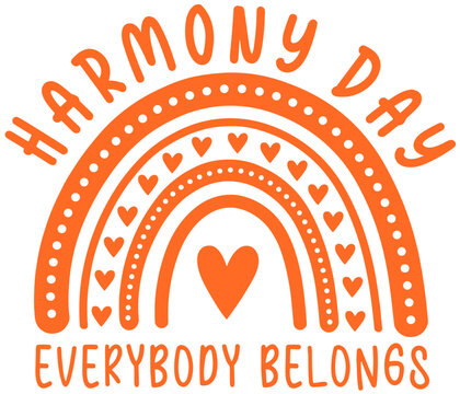Harmony day everybody belongs SVG
