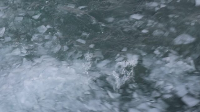 ice flowing into water Winter Niagara Falls