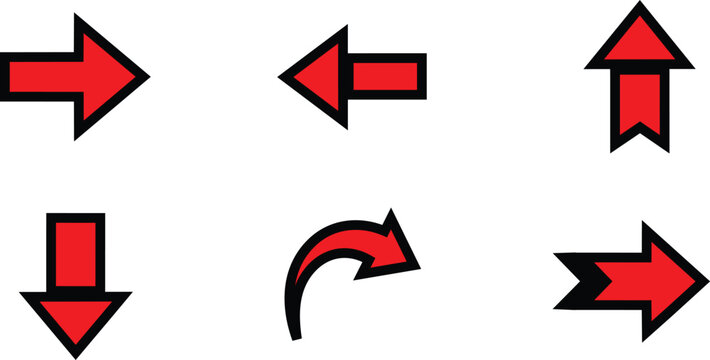 Red Parallel Arrows