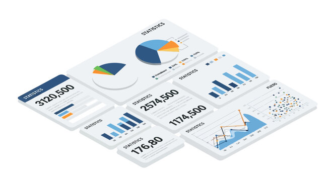 Business data analysis report sheets.