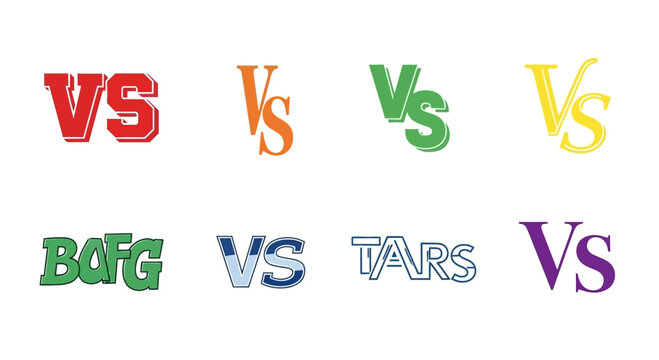 Versus VS Logo Collection: Colorful Competition and Comparison Icons