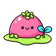 Fototapeta premium Enchanting jungle trail flat design vector empty state ui background with lush foliage and peaceful green scenery