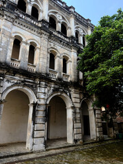Naklejka premium A French-style Western-style mansion in Haiyuan, Guangxi, China during the Republic of China