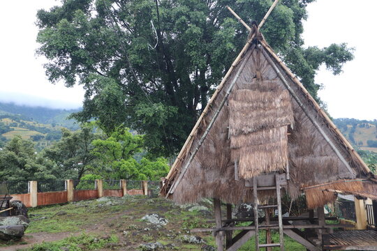 Atmospheric morning view of a traditional Leme village in Eastern Indonesia, ideal for travel quotes and editorial text.