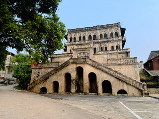 Fototapeta premium A French-style Western-style mansion in Haiyuan, Guangxi, China during the Republic of China