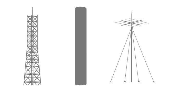Communication towers: lattice, monopole, and guyed mast comparison